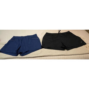 Bundle Women's AVIA Shorts L/G Blue, Jockey Black shorts XL. EUC